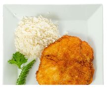 Куриное филе в кляре с гарниром