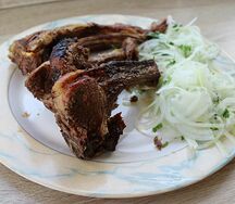 Шашлык из бараньей корейки