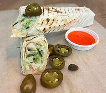 Шаверма острая в сливочном соусе и соусе чили