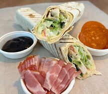 Мясная шаверма в сливочном соусе и соусе барбекю Xxl