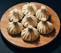 Хинкали с грибами и картофелем