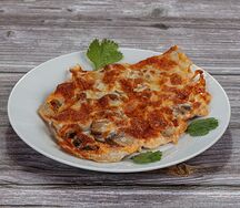 Шницель куриный с грибами