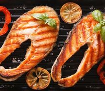 Семга на мангале