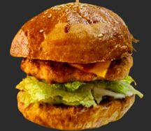 Бургер с бараниной на фирменной булочке