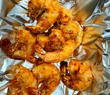 Тигровые креветки на мангале