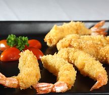 Тигровые креветки в кляре