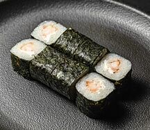 С творожным сыром и креветкой