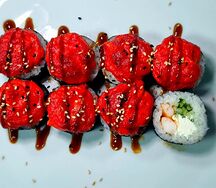 Запечённый с креветкой