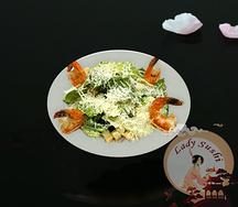 Салат цезарь с креветками