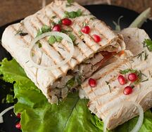 Шаурма в лаваше двойная