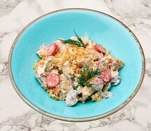 Салат охотничий с беконом