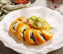 Кахетинская котлета с мятым картофелем