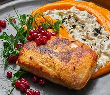 Куриная грудка и печеный батат