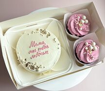 Набор Бенто-торт и капкейки Мама, мы тебя любим