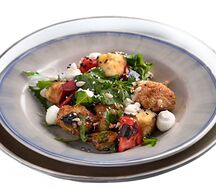 Салат с хрустящими баклажанами