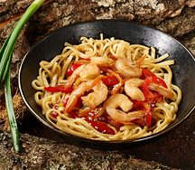 Wok с креветками