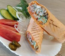 Двойная шаверма в сырном лаваше