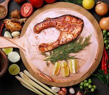 Семга на мангале