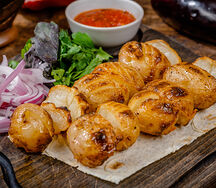 Шашлык из картофеля с курдюком