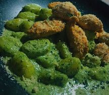 Картофельные ньокки со шпинатом