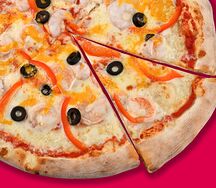 Пицца с креветками маленькая