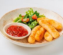 Запеченные пальчики моцарелла с мексиканским соусом M