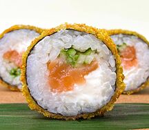 Сливочный лосось темпура