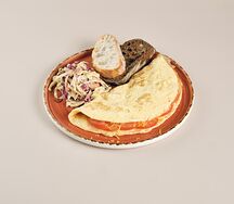 Омлет с сыром и томатами