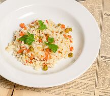 Рис отварной с овощами