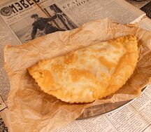 Чебурек с сыром и кинзой