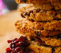 Печенье овсяное с клюквой