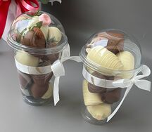 Стаканчики ассорти Бананы и клубника