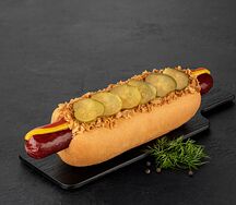 Датский хот-дог с куриной сосиской гриль