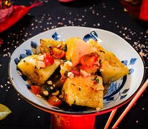 Хрустящие баклажаны в соусе сладкий чили