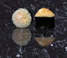 Запеченный с креветкой