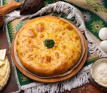 Хачапури с сыром и зеленью