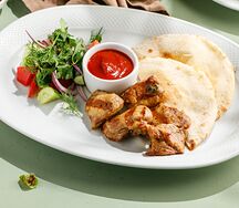 Шашлык из цыпленка с овощами