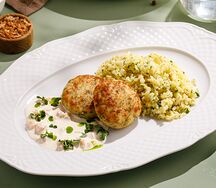 Котлеты из трески с булгуром