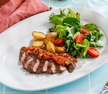 Стейк-салат с молодым картофелем