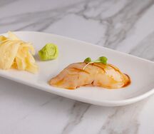 Гребешок с карамелью из нори