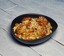 Рис жареный с креветками