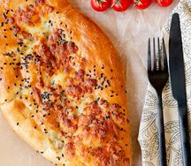 Лодочка с сыром и грибами