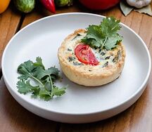 Киш со шпинатом и сливочным сыром