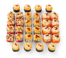 Запеченный с гребешком