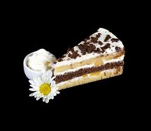 Пирожное Сметанник домашний с персиком