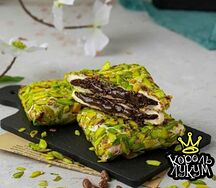 Турецкий Рахат-лукум Нуга с шоколадной пастой и фисташками