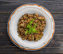 Гречневая каша с белыми грибами