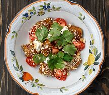 Салат из жареных баклажанов