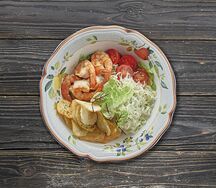 Ромейн с соусом цезарь с креветками