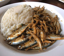 Nshima with kapenta
